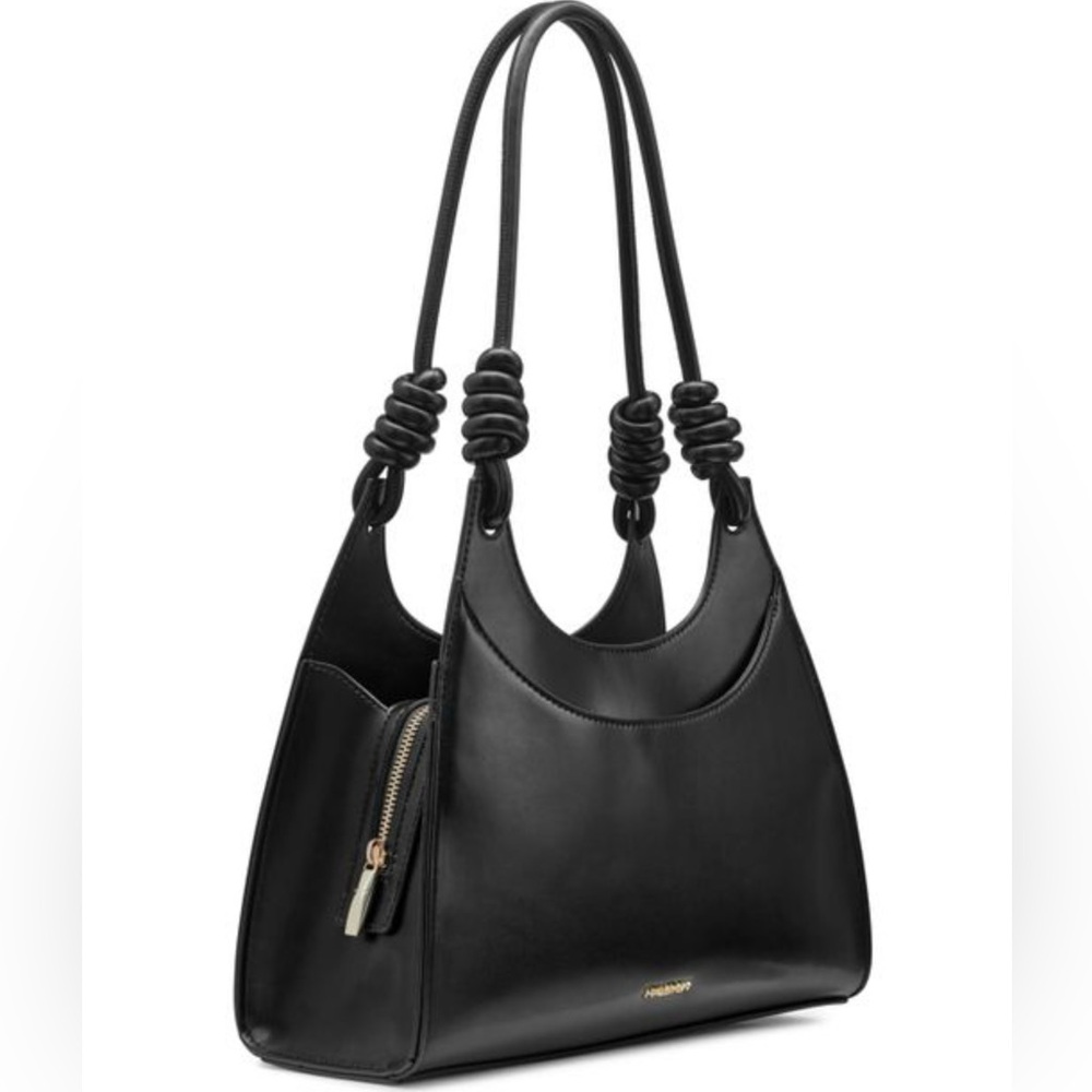 Halston Faye Black Hobo Shoulder Bag - Picture 2 of 12